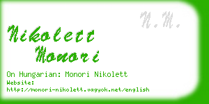 nikolett monori business card